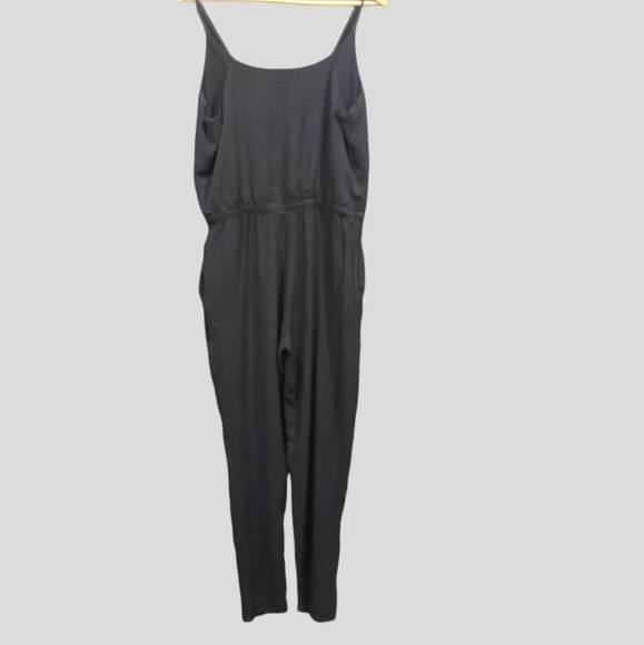 Jessica Simpson Bren Black braided Strap Straight Leg Jumpsuit, Size Large - Picture 4 of 5